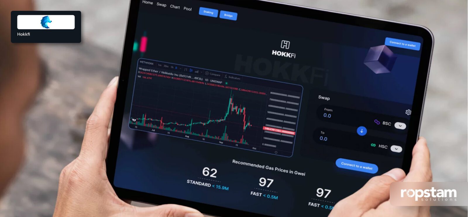 hokkfi client for blockchain development services by ropstam solutions